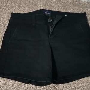 American Eagle Outfitters Black High Waist Women Shorts